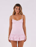 Striped Muse Dress Rose