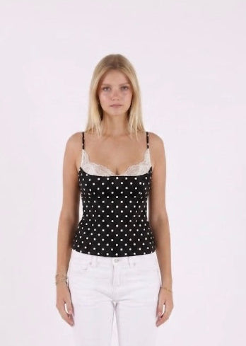 Polka Dot spitzen top