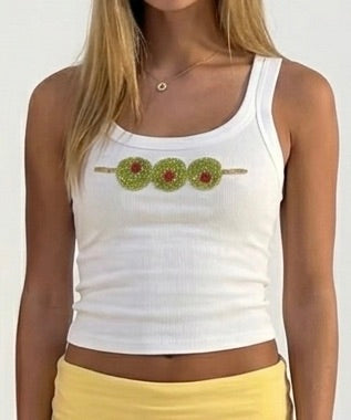 Besticktes Perlen Top